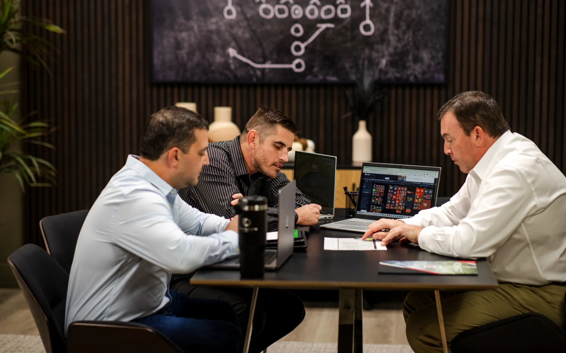 Collaborative meeting at First Down Financial